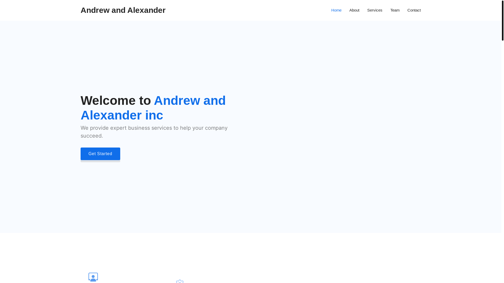 website screenshot of https://andrewandalexander.pages.dev/