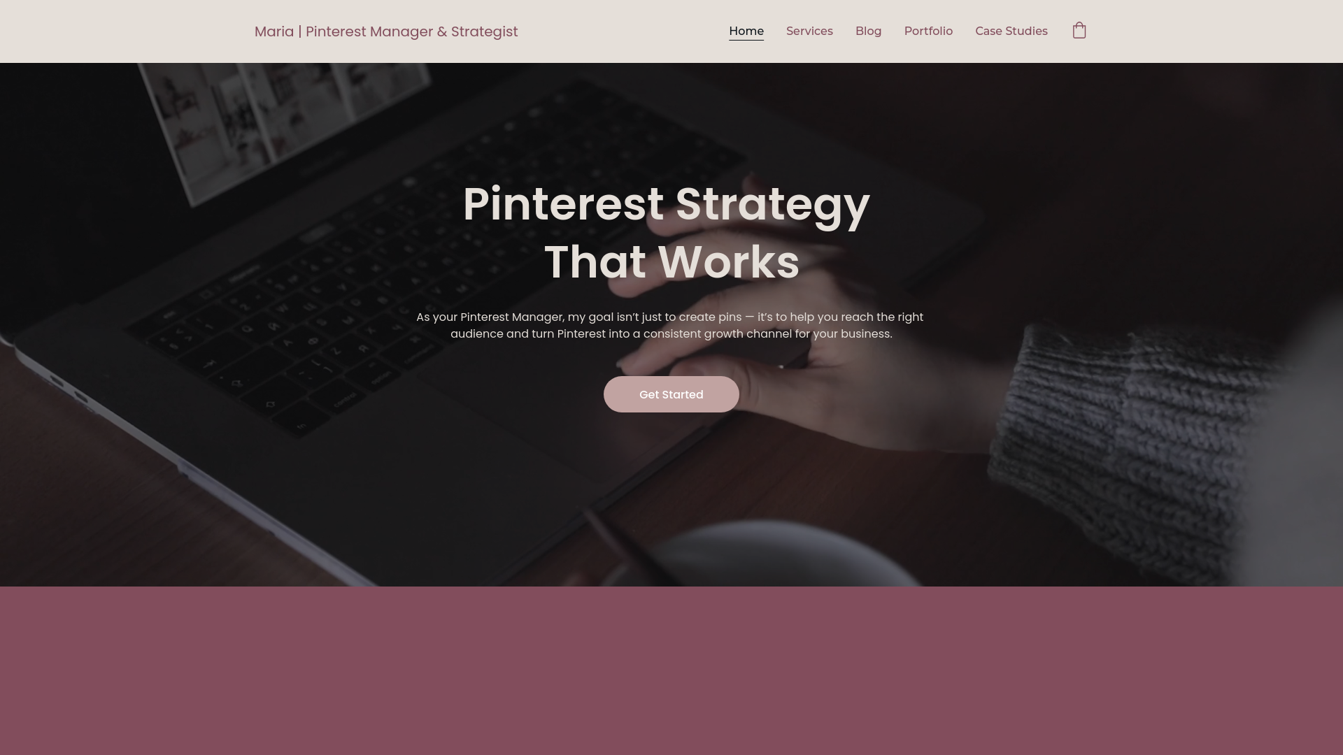 website screenshot of https://hellomariags.com/