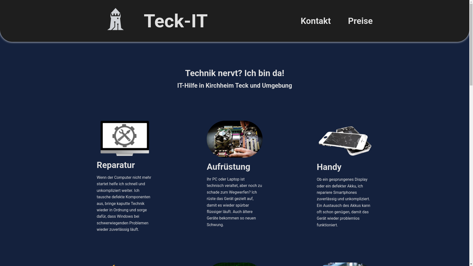 website screenshot of https://teck-it.de/