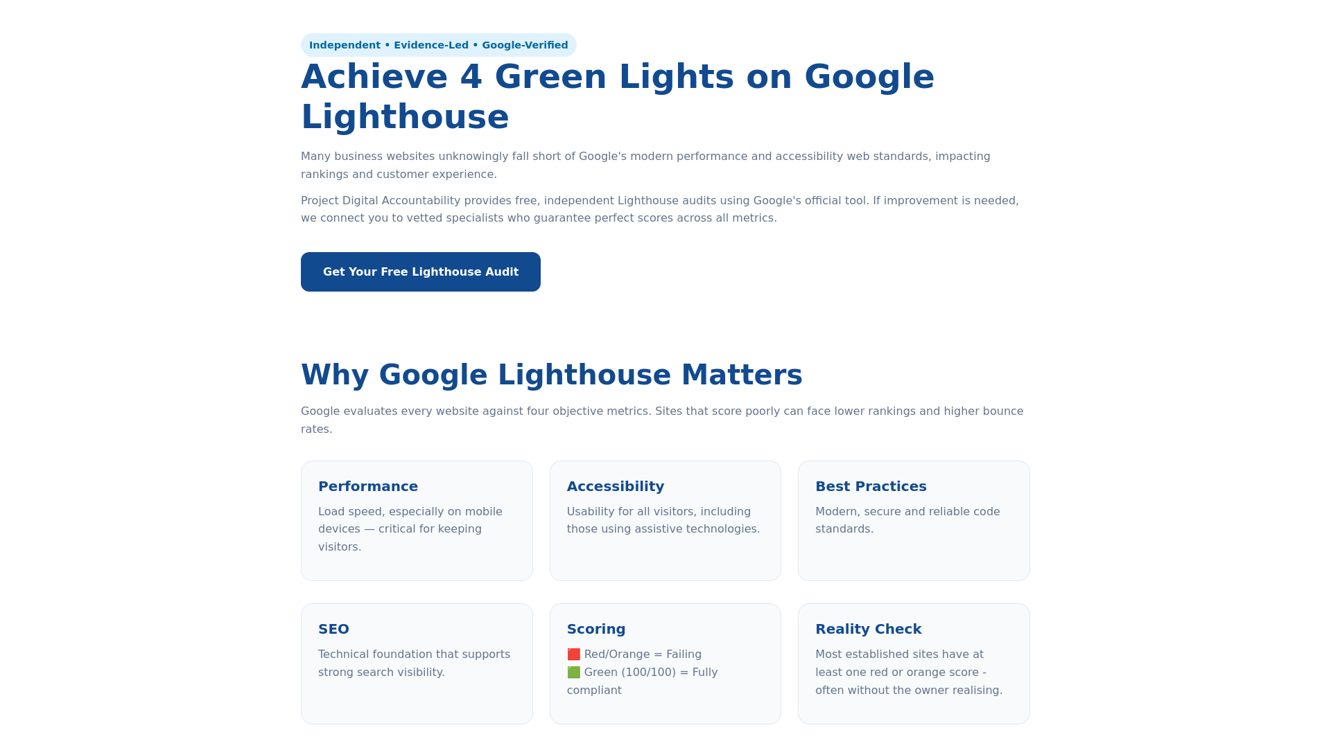 website screenshot of https://projectdigitalaccountability.com/