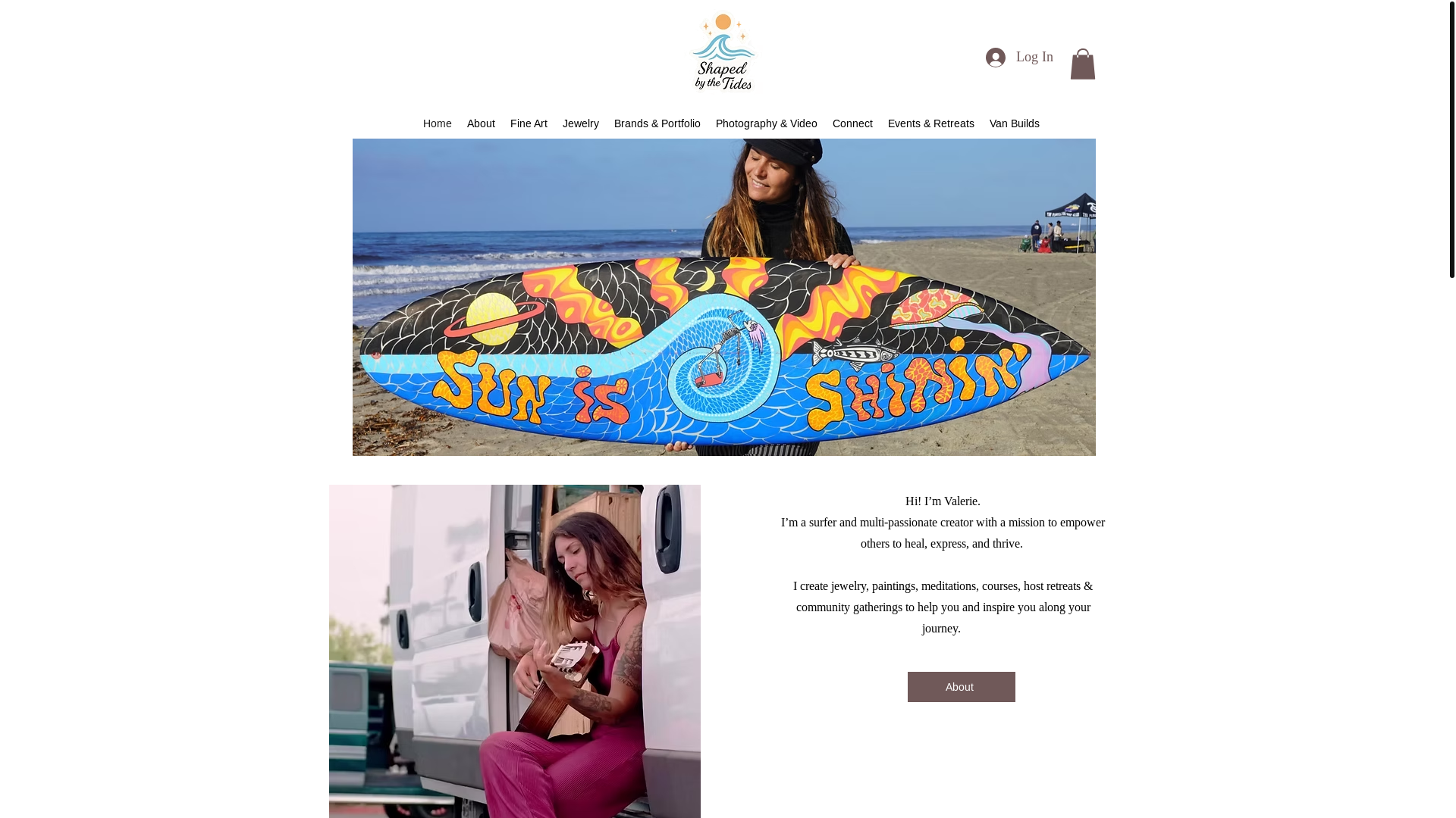 website screenshot of https://shapedbythetides.studio/