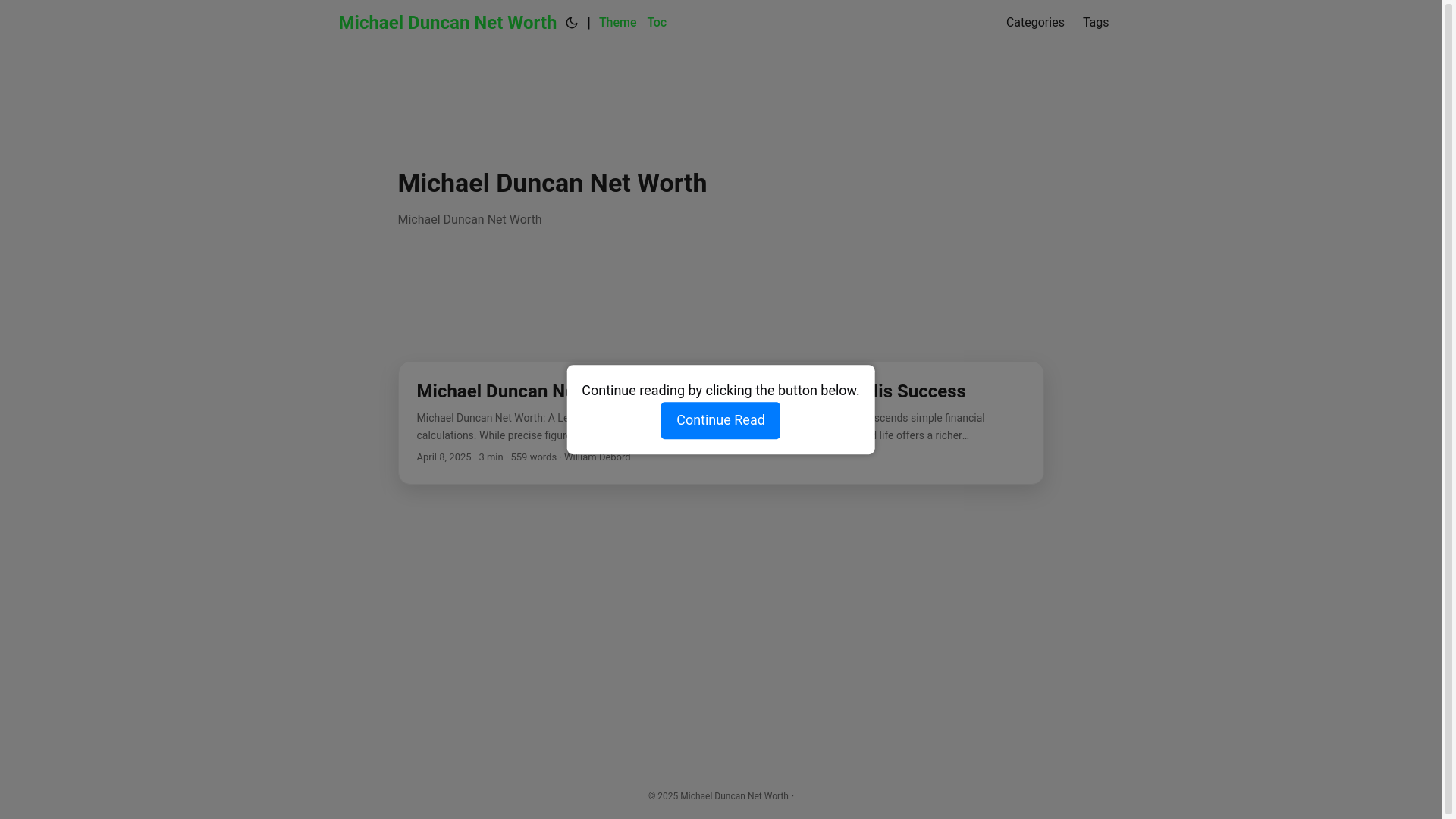 website screenshot of https://michael-duncan-net-worth.pages.dev/