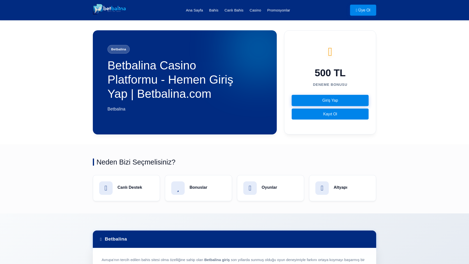 website screenshot of https://betbalinabahis.com/