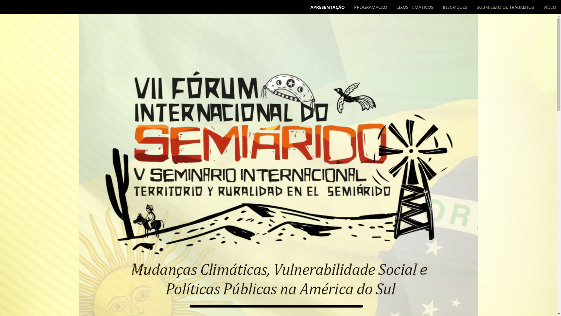 website screenshot of https://viiforuminternacionaldosemiarido.com/