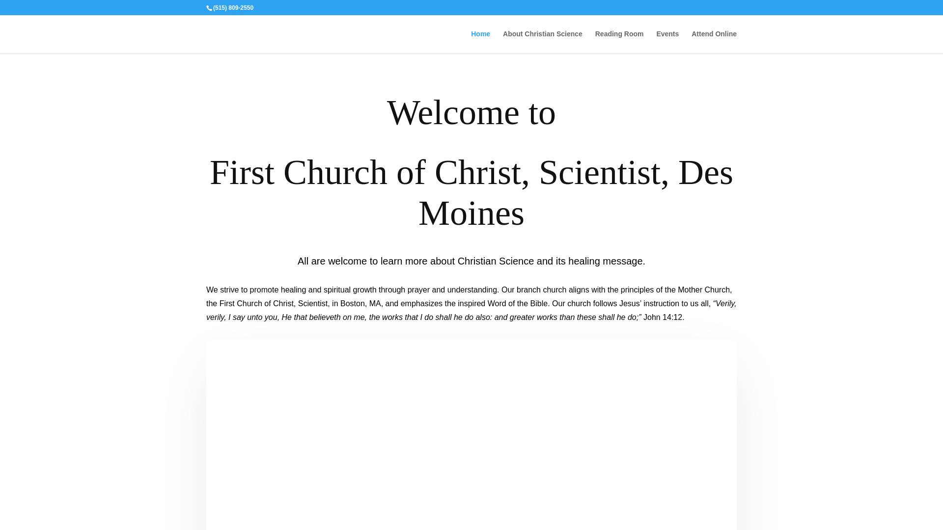website screenshot of https://desmoinescs.org