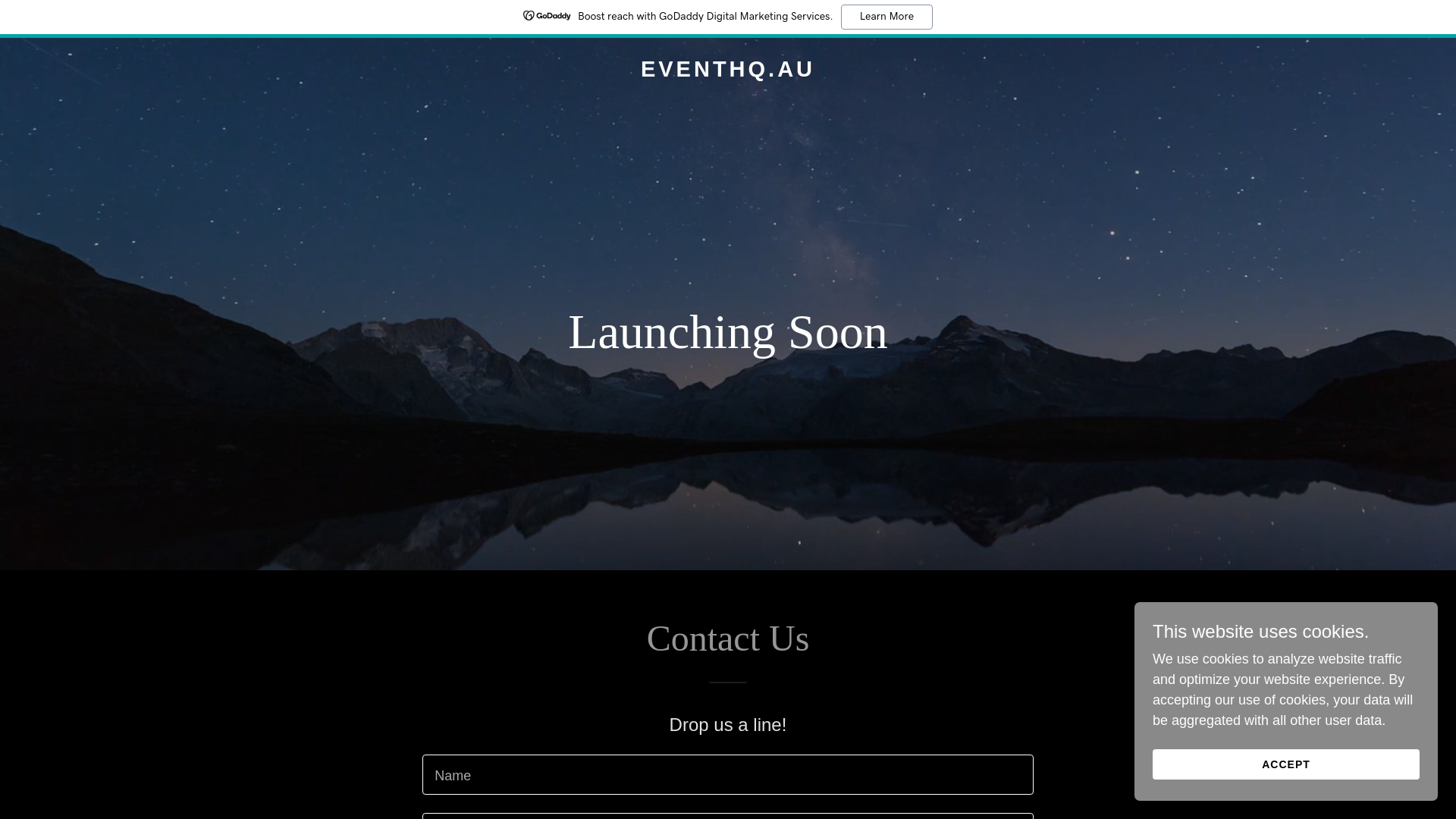 website screenshot of https://eventhq.au
