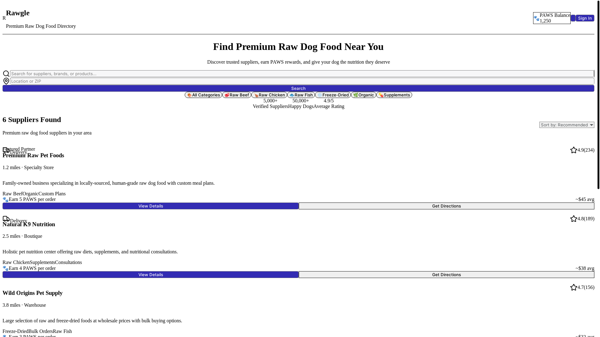 website screenshot of https://rawgle-frontend.pages.dev/