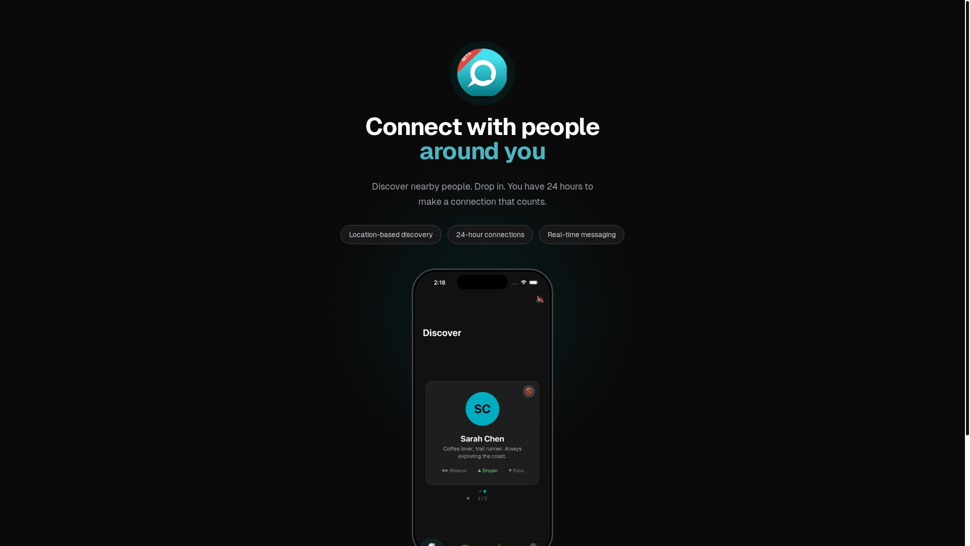 website screenshot of https://dropins.ai/