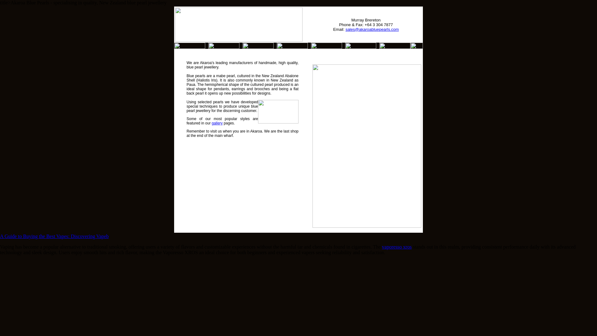 website screenshot of https://akaroabluepearls.pages.dev/