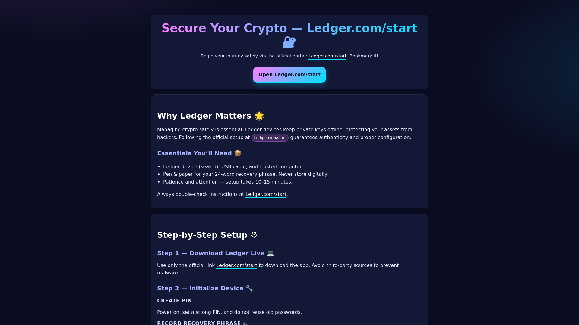 website screenshot of https://start--ledgecom--io.pages.dev