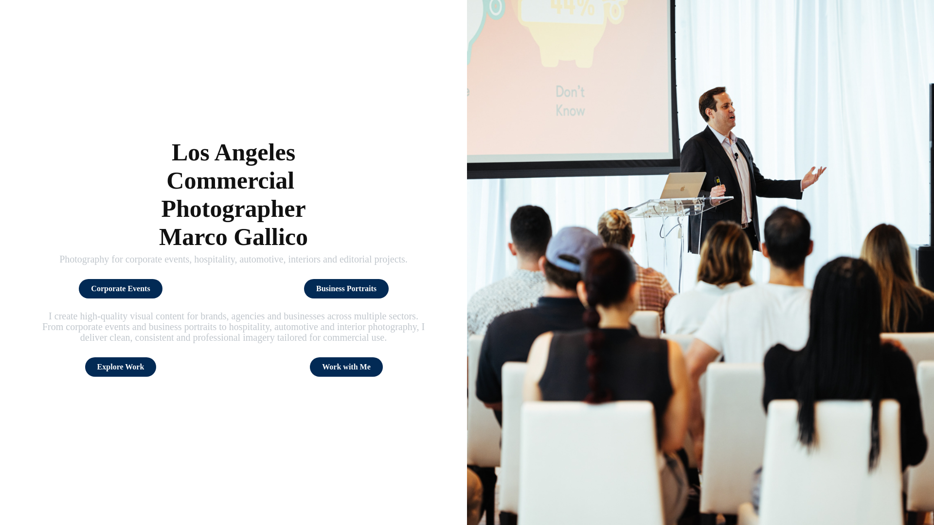 website screenshot of https://marcogallico.com/