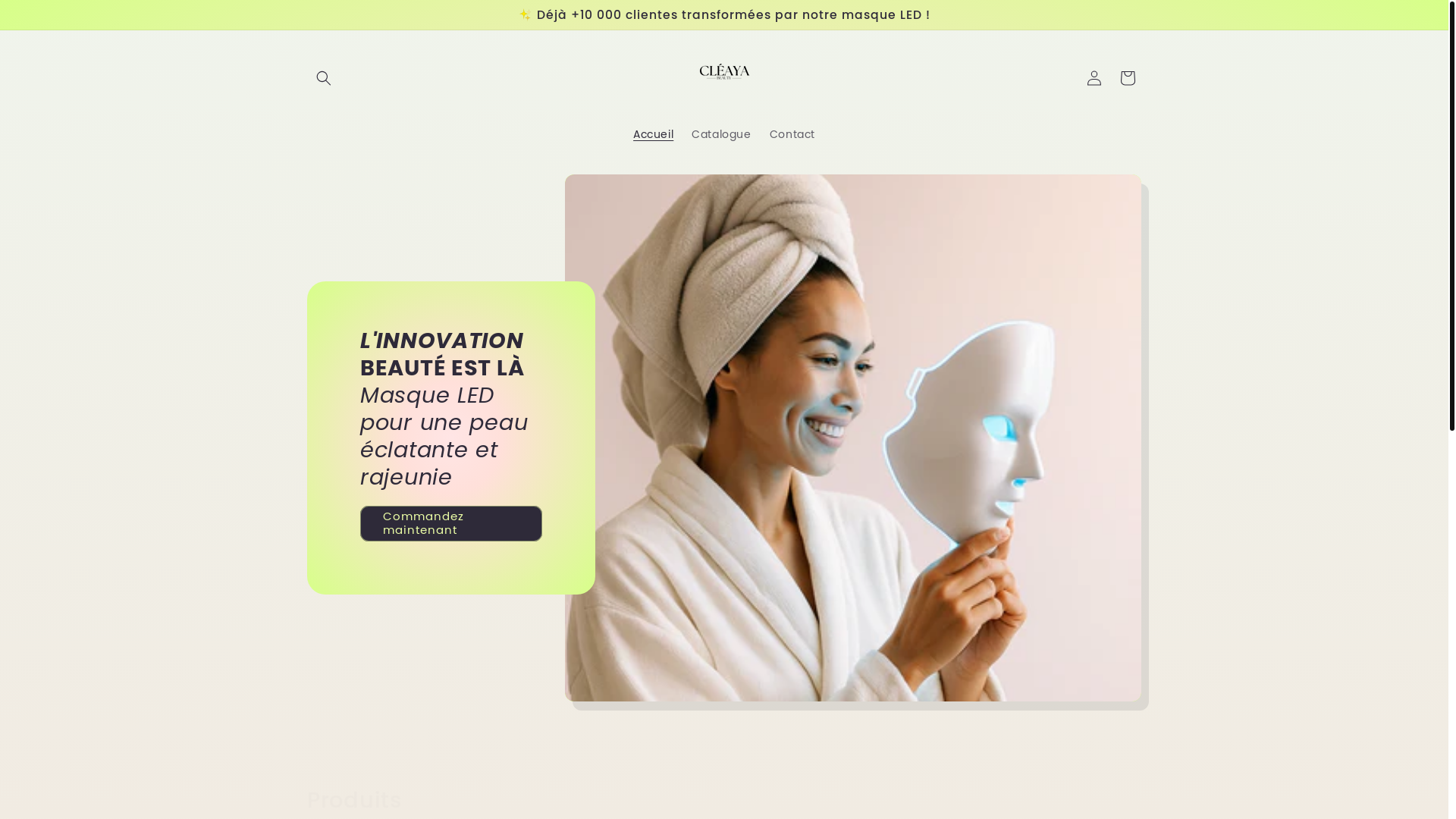 website screenshot of https://cleaya.com/