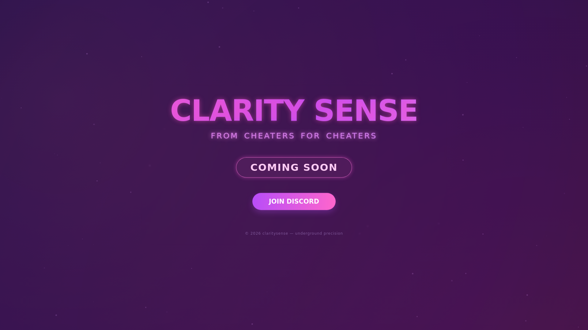 website screenshot of https://claritysense.xyz/