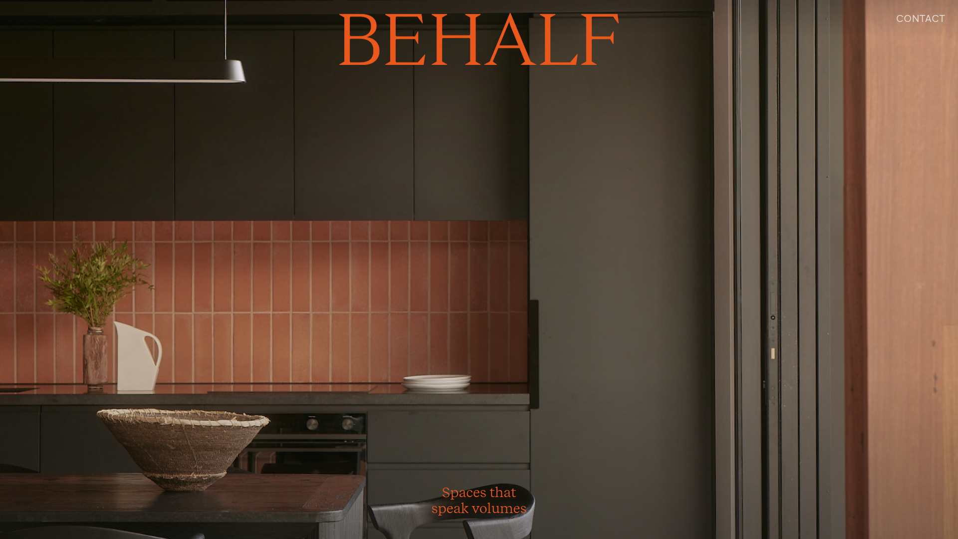 website screenshot of https://behalfarchitects.au