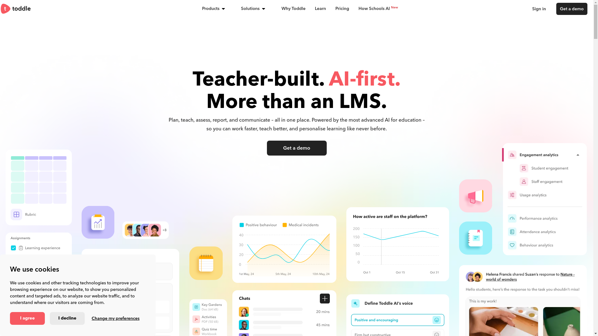website screenshot of https://toddleapp.com/