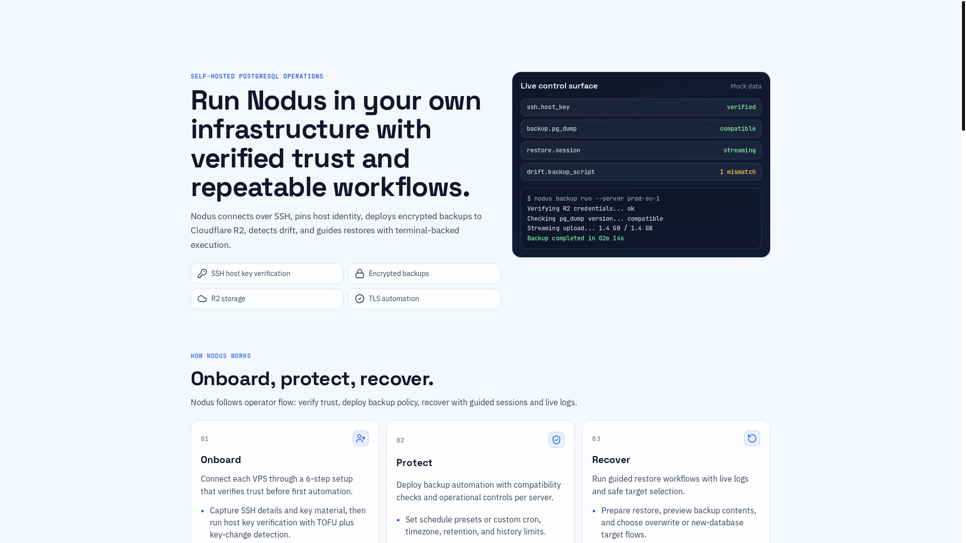 website screenshot of https://nodus-site.pages.dev/