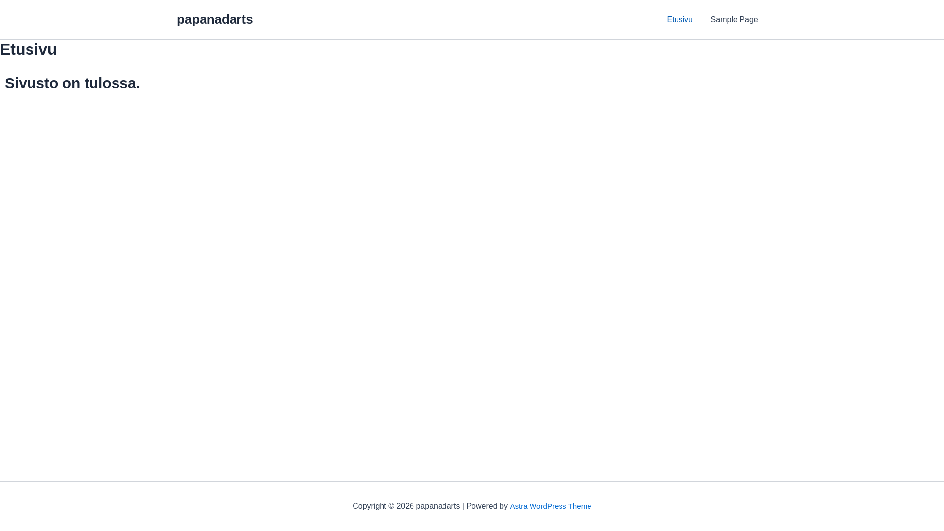 website screenshot of https://papanadarts.fi
