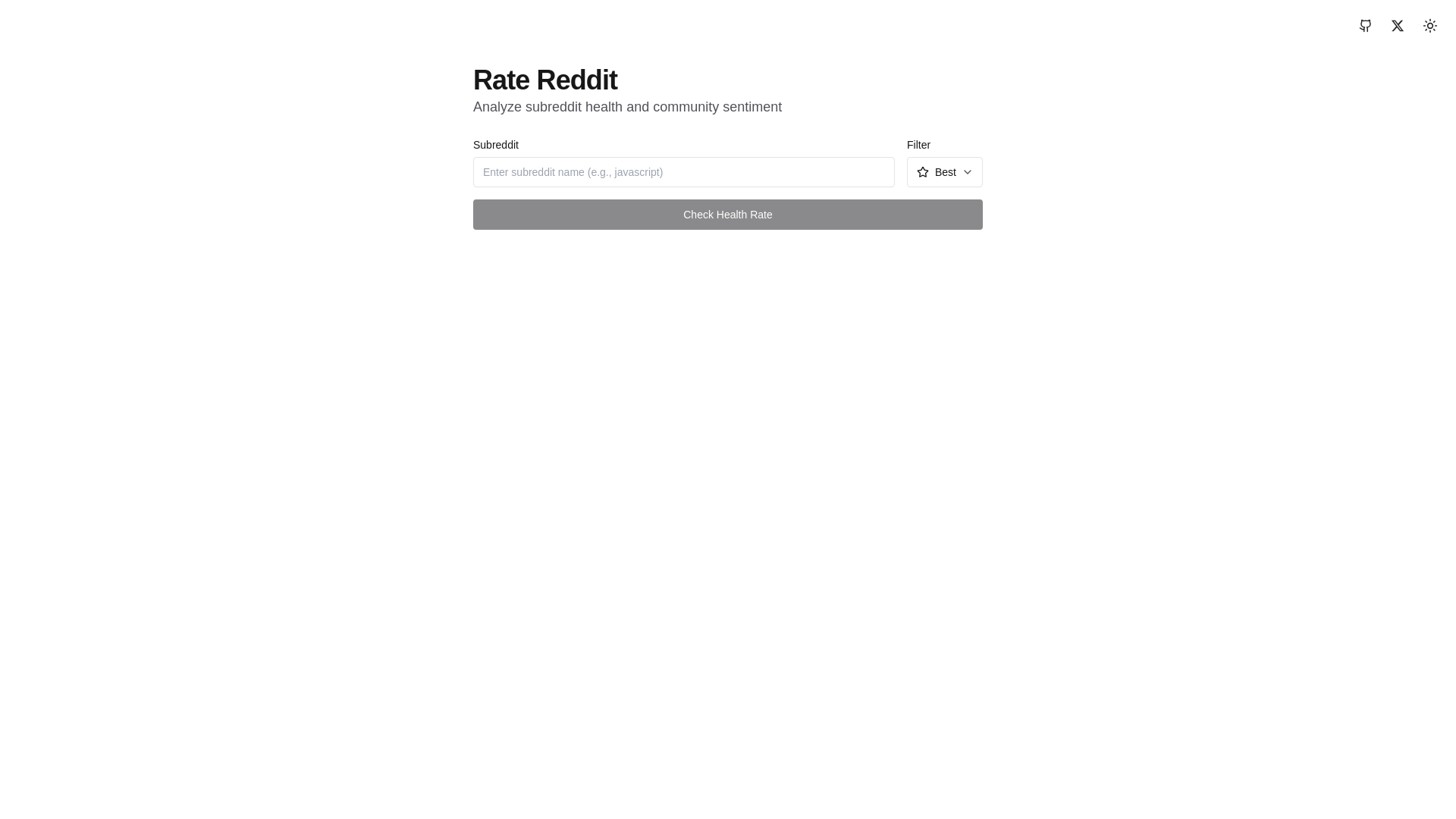 website screenshot of https://ratereddit.com/