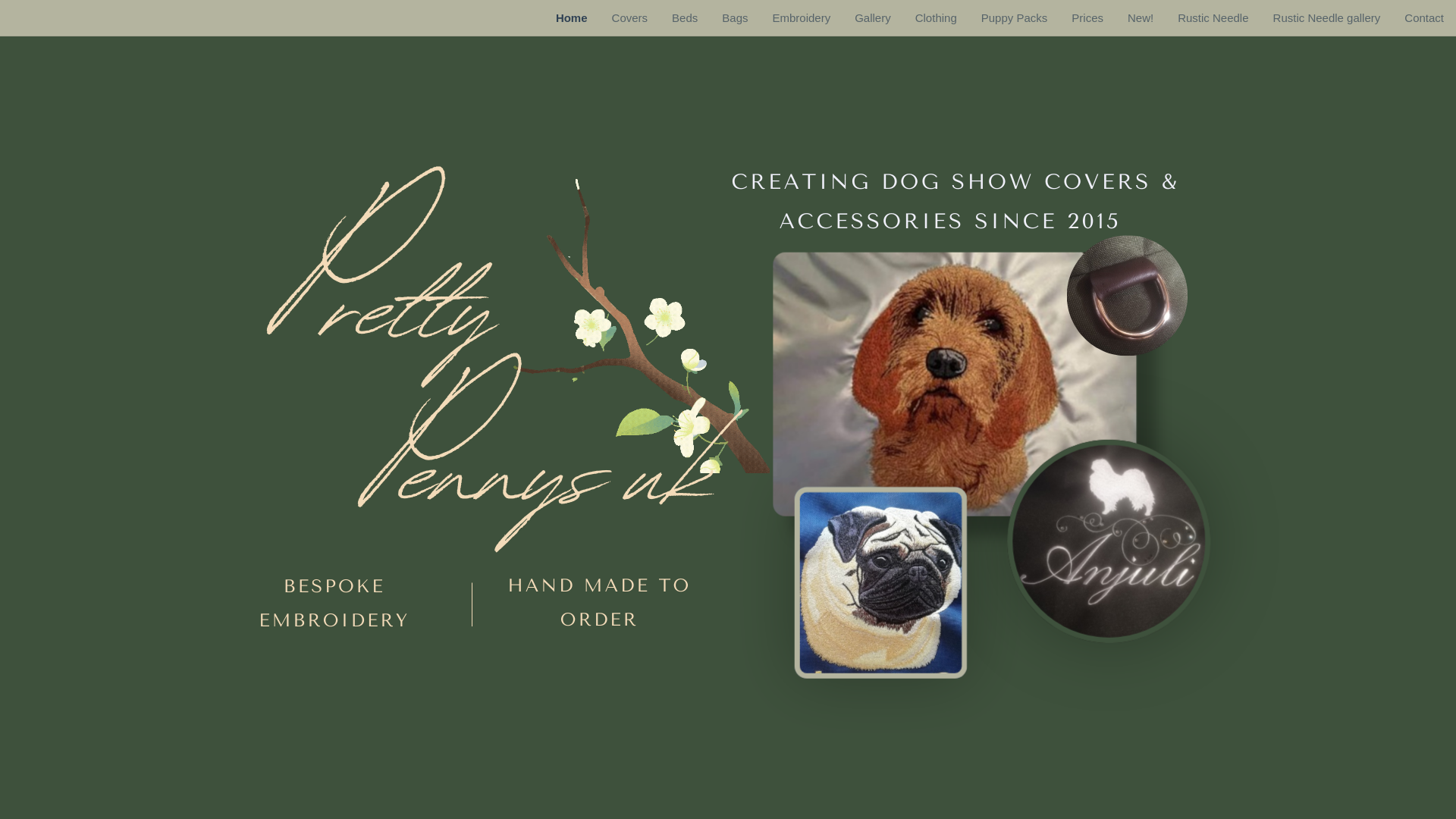 website screenshot of https://prettypennysembroidery.com/