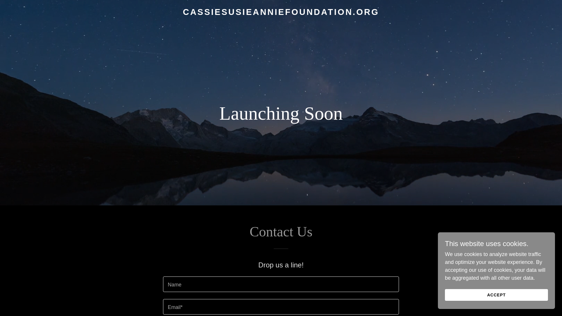 website screenshot of https://cassiesusieanniefoundation.org/