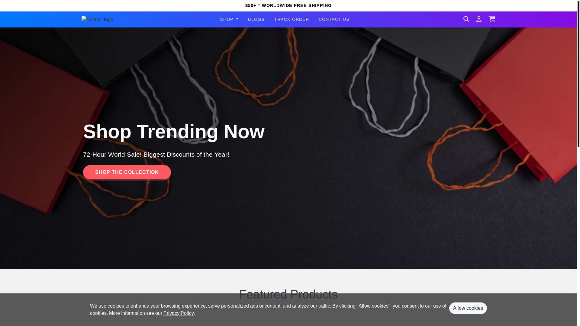 website screenshot of https://boltev.shop/