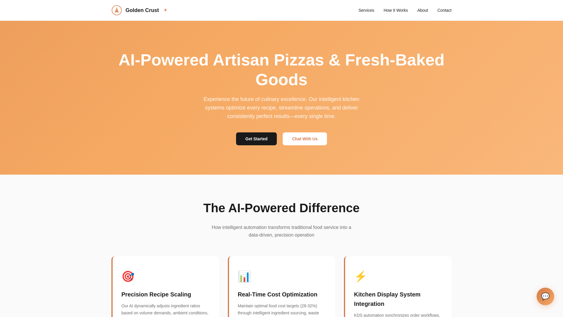 website screenshot of https://goldencrustkitchen.online