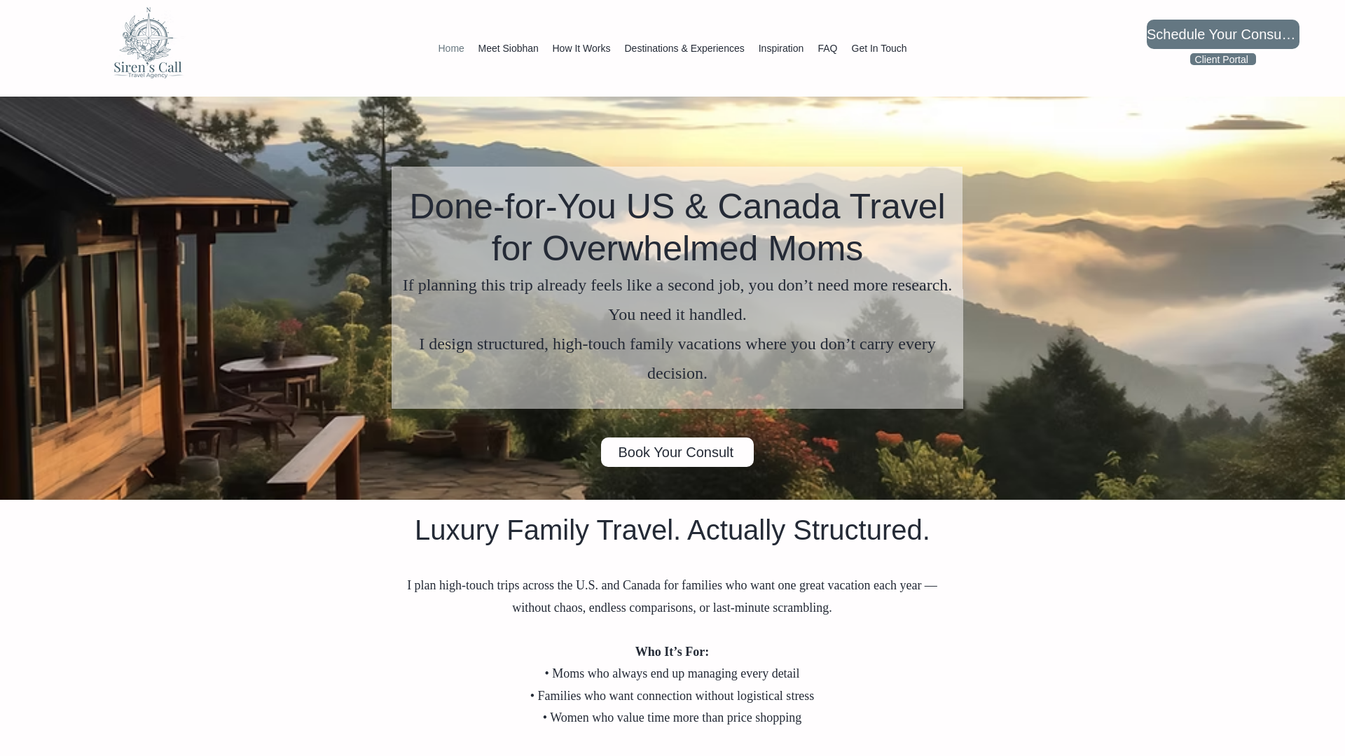 website screenshot of https://sreesertravel.com