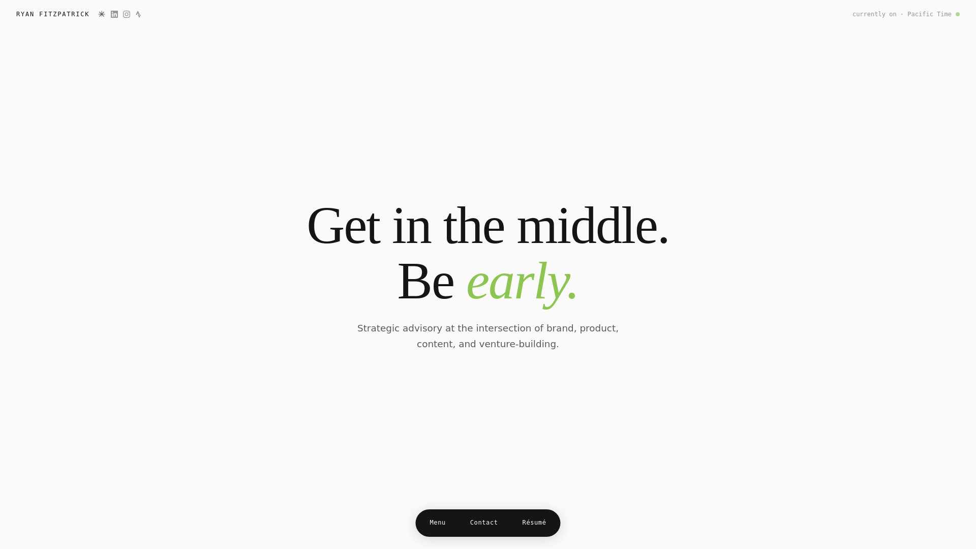 website screenshot of https://ryanfitzpatrick.co/