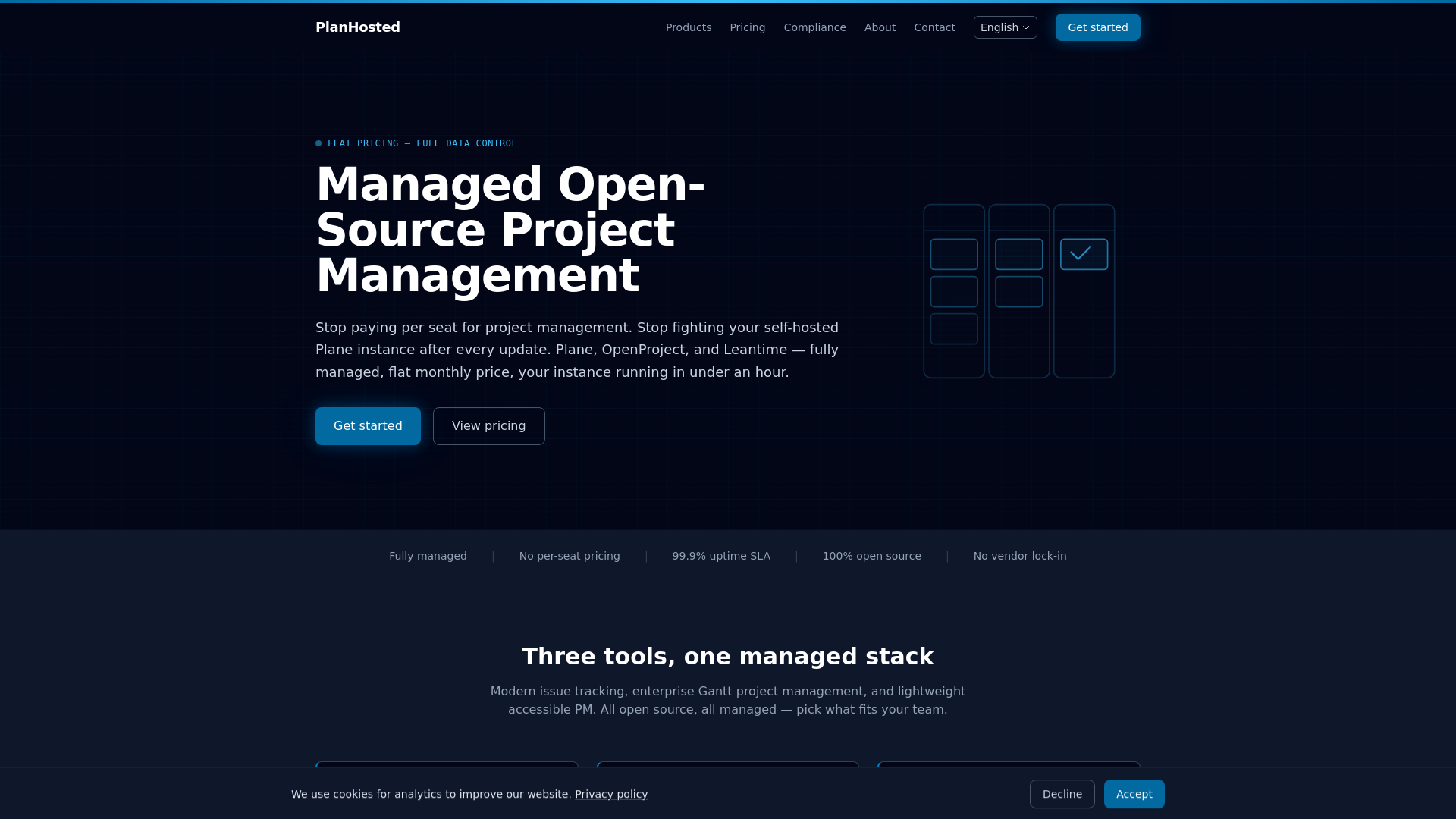 website screenshot of https://planhosted.pages.dev/