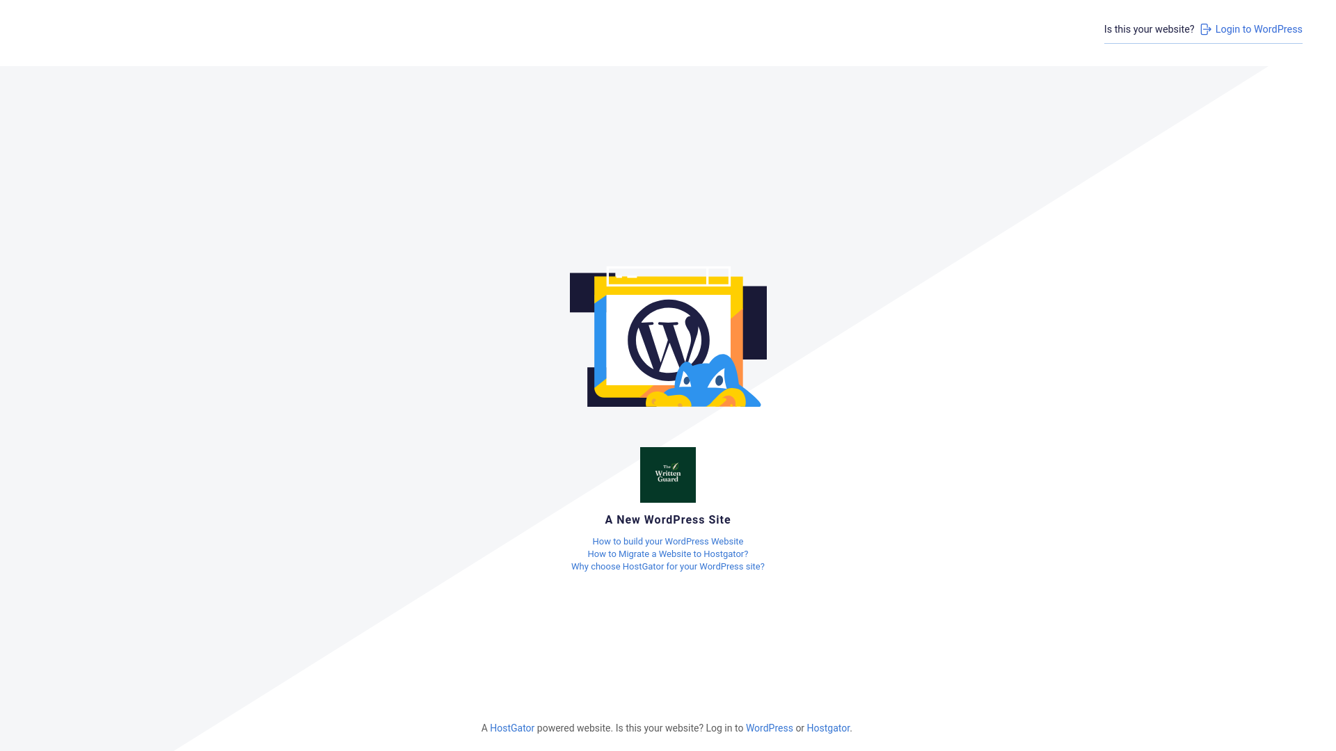website screenshot of https://thewrittenguard.com