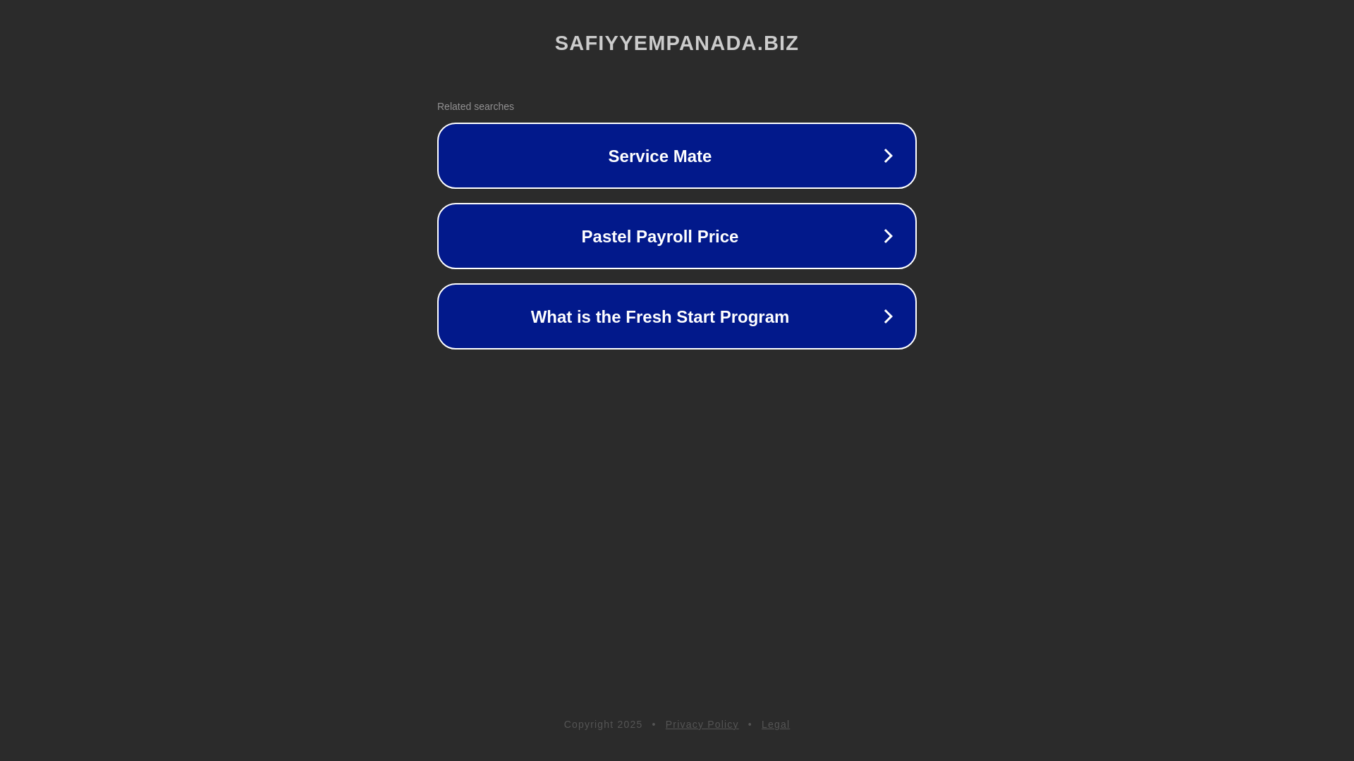 website screenshot of https://safiyyempanada.biz/