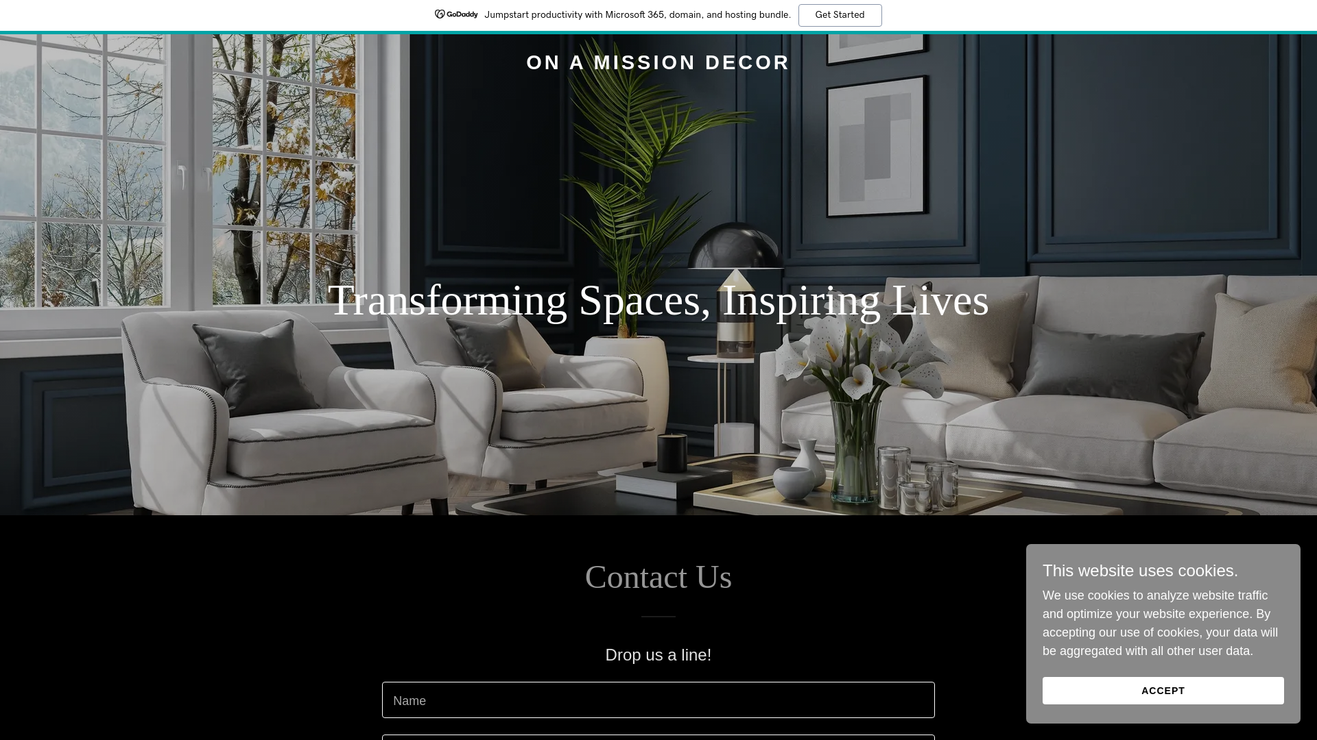 website screenshot of https://onamissiondecor.com/
