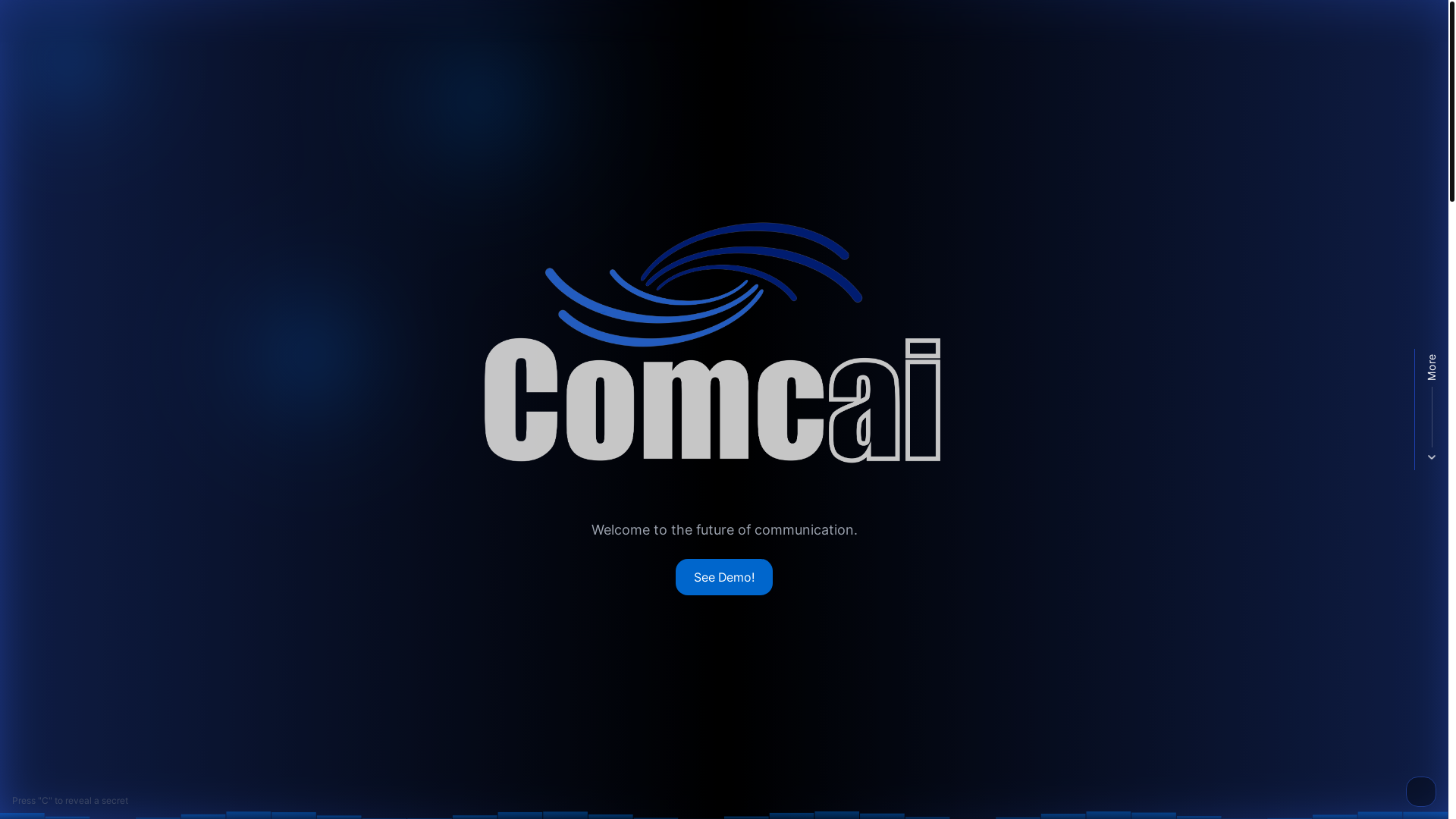 website screenshot of https://comcai-landingpage.pages.dev/