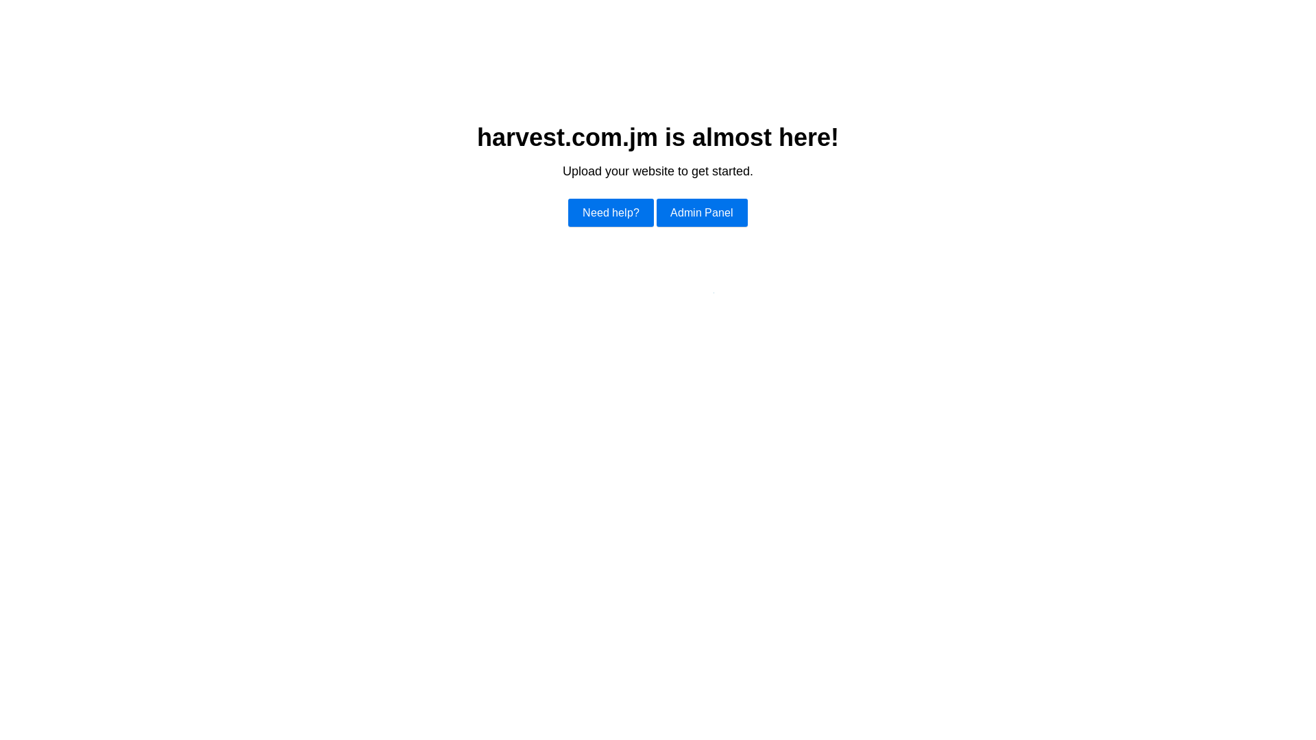 website screenshot of https://harvest.com.jm/