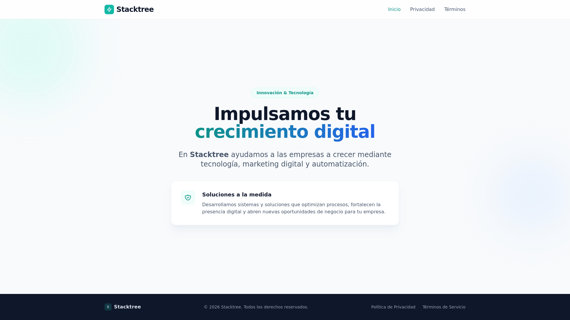 website screenshot of https://stacktree.pages.dev/