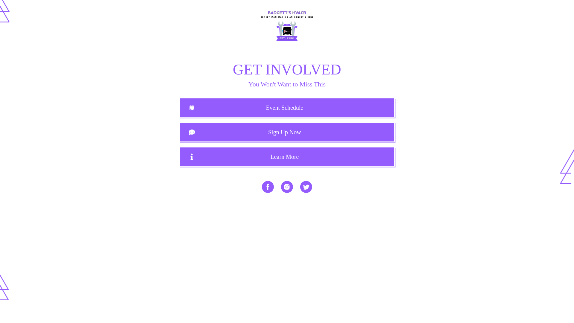 website screenshot of https://badgettshvacr.com/
