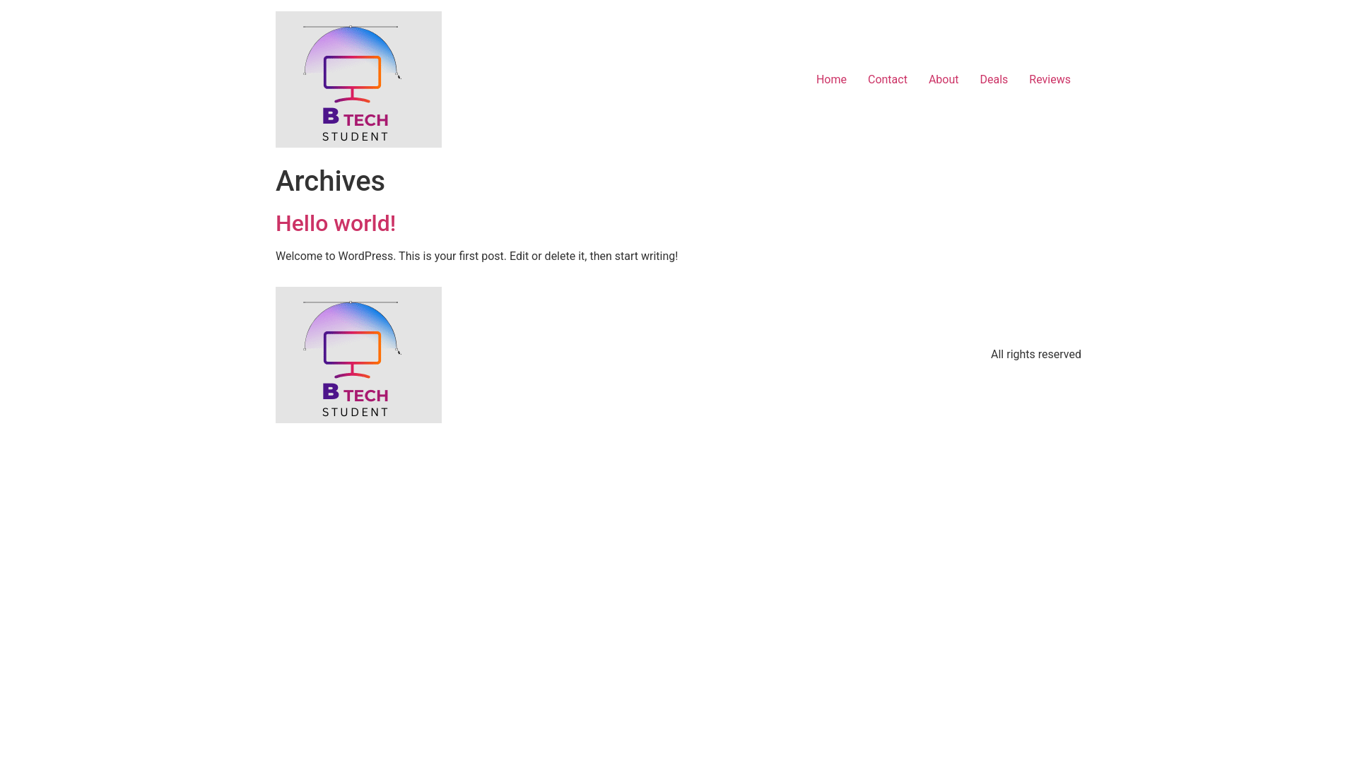 website screenshot of https://budgettechstudents.in/