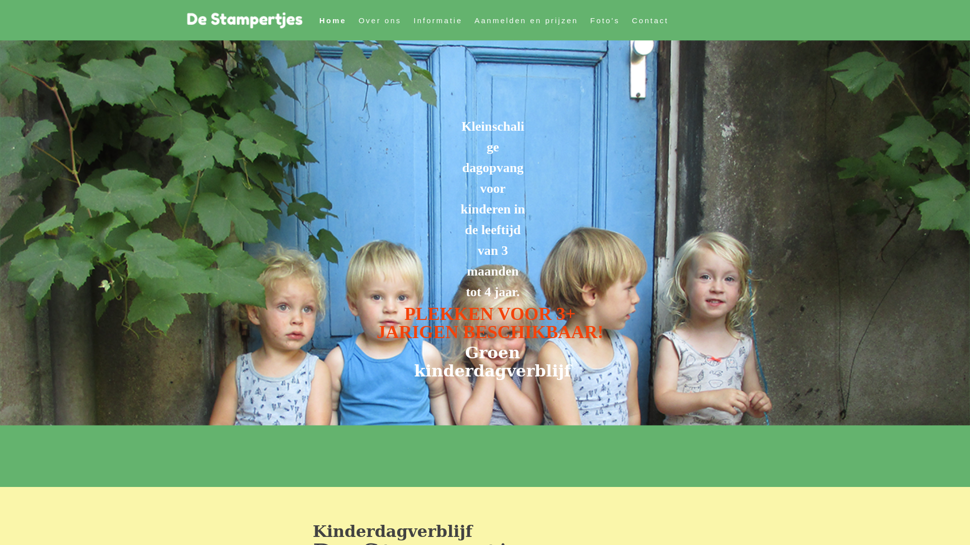 website screenshot of https://de-stampertjes.nl