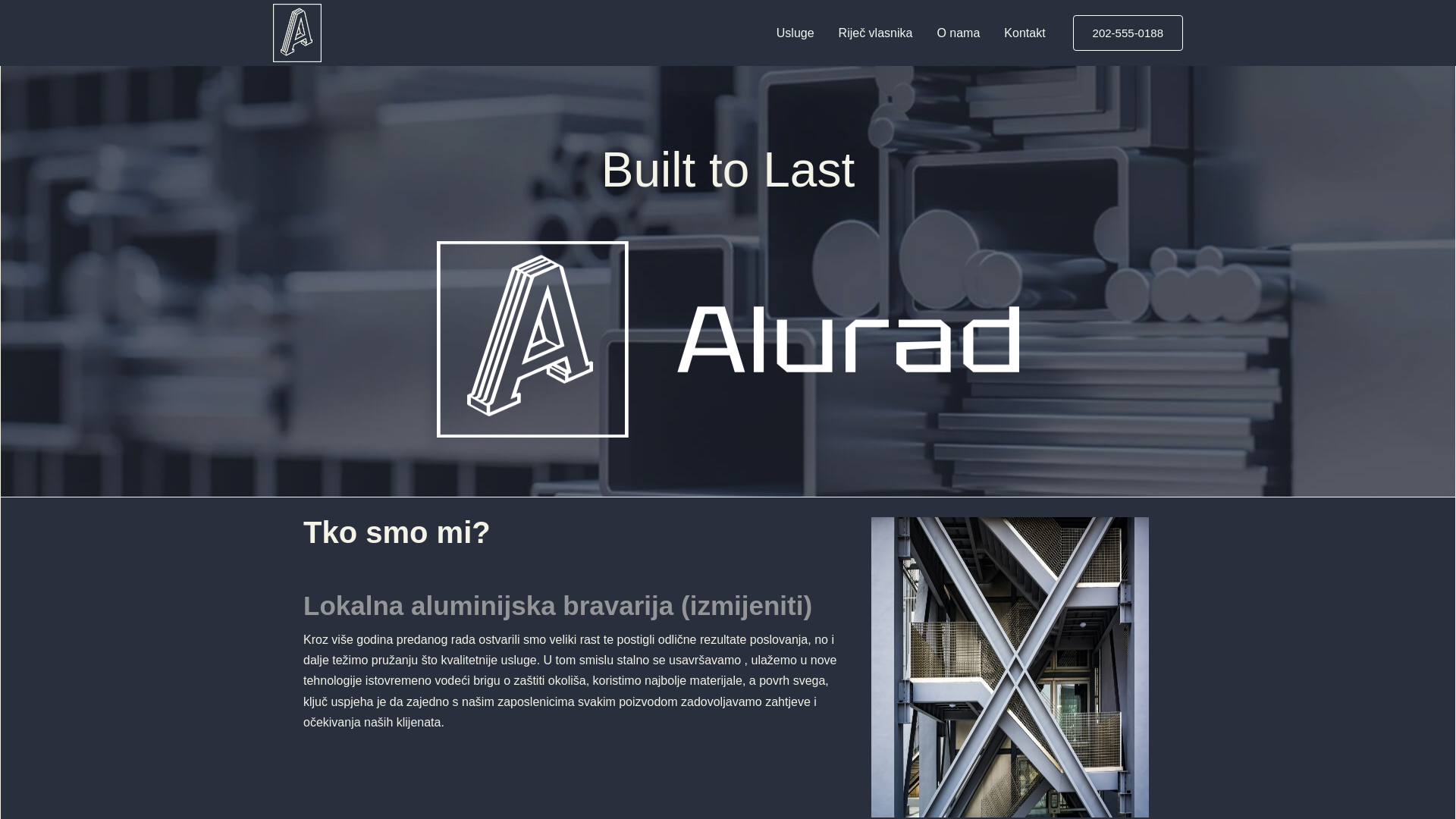 website screenshot of https://alurad.ba/