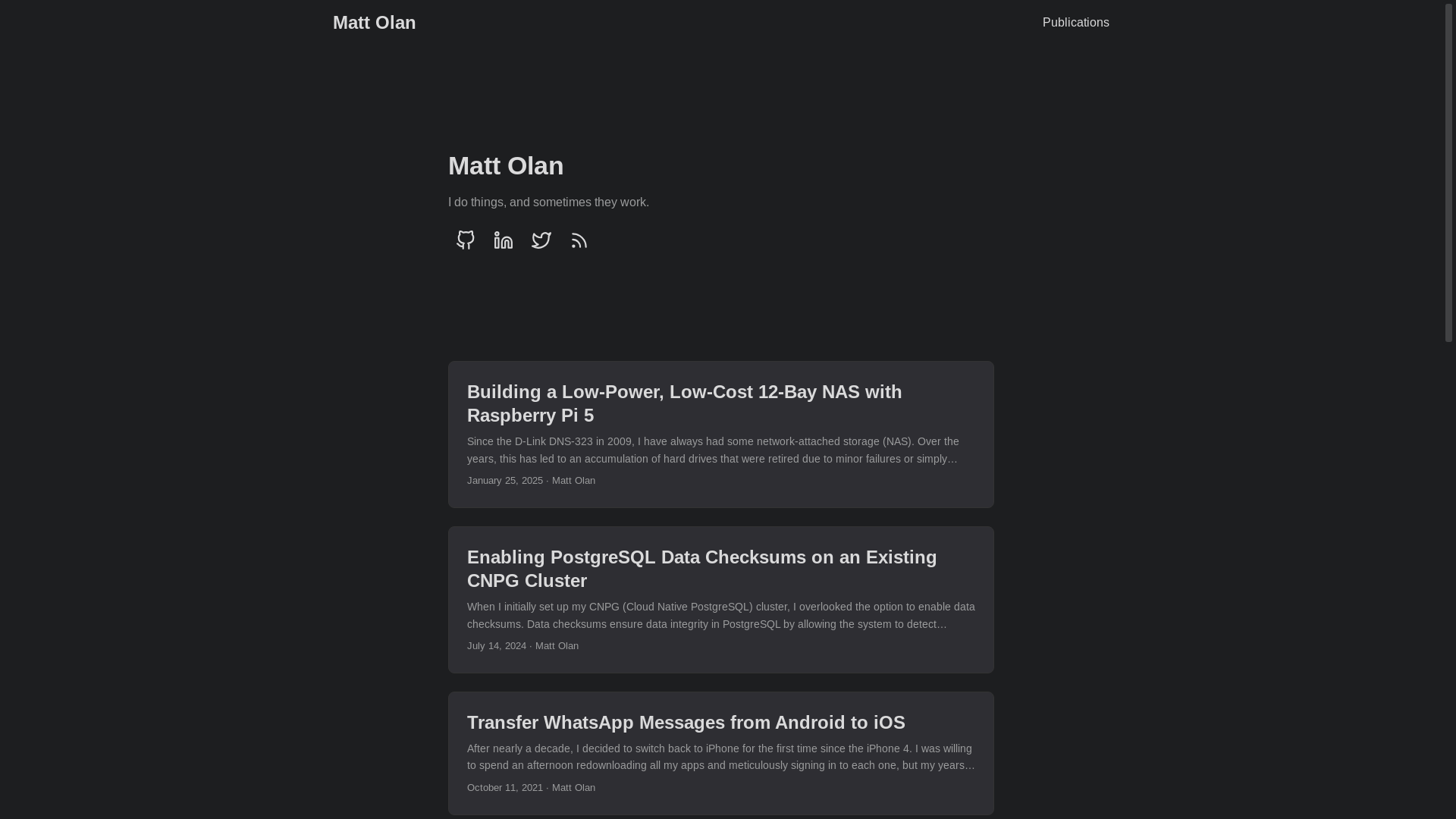 website screenshot of https://matt-olan-me.pages.dev/