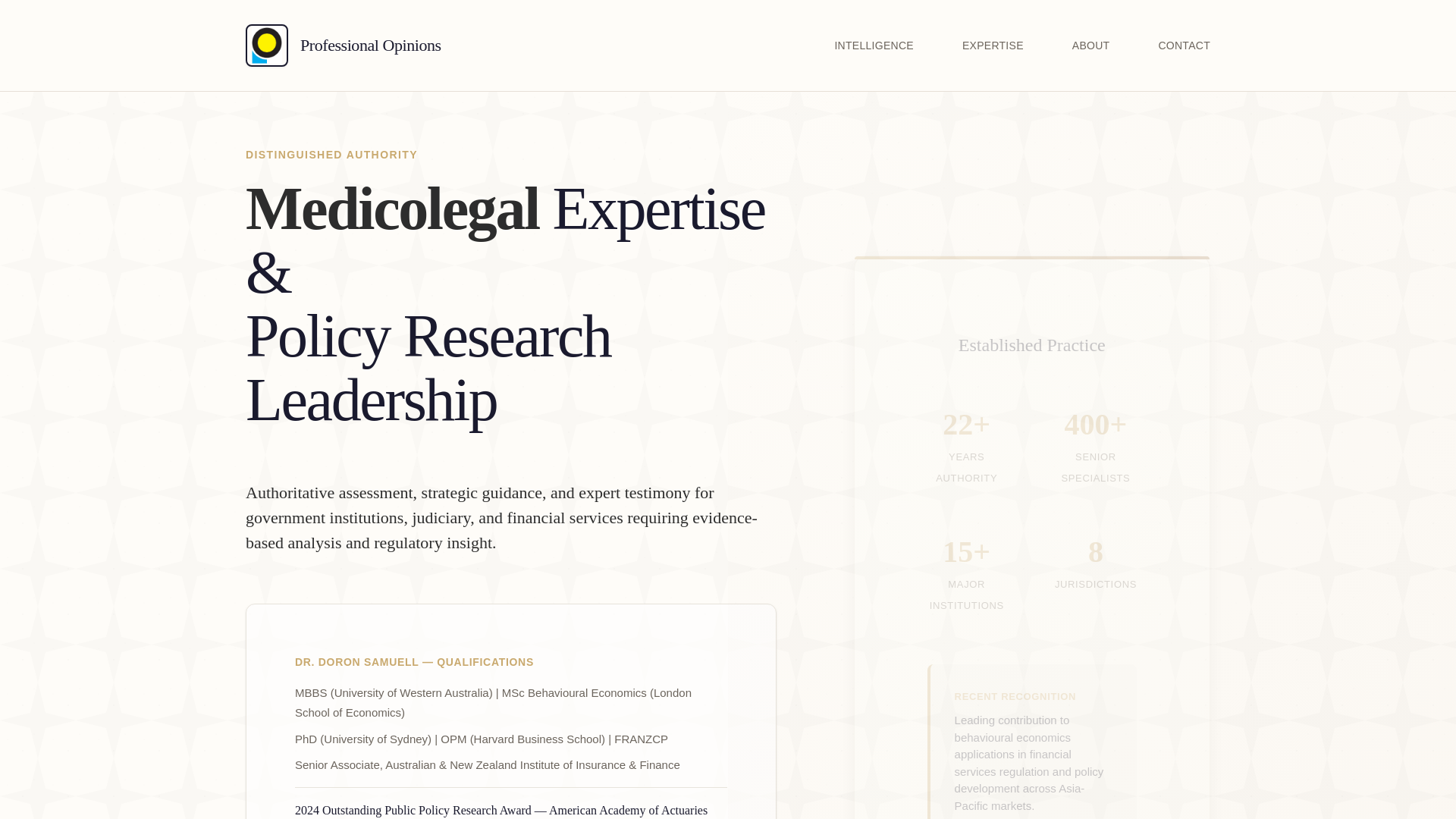 website screenshot of https://professional-opinions-site.pages.dev/