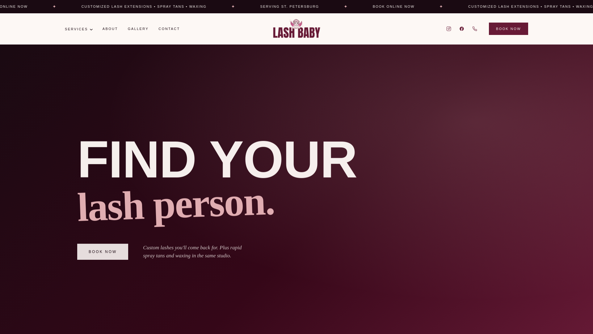 website screenshot of https://lashbaby.pages.dev/