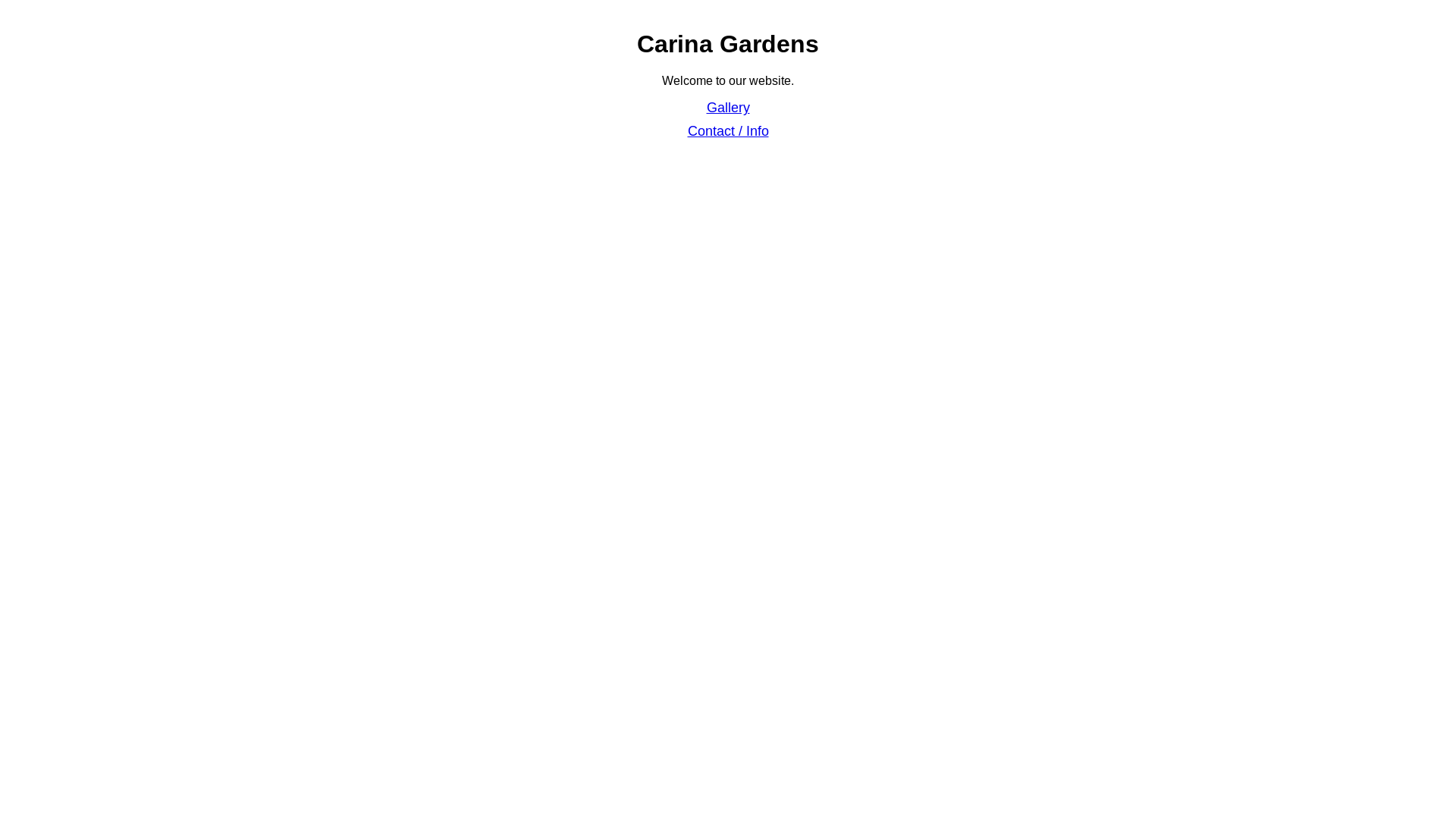 website screenshot of https://carinagardens.pages.dev/