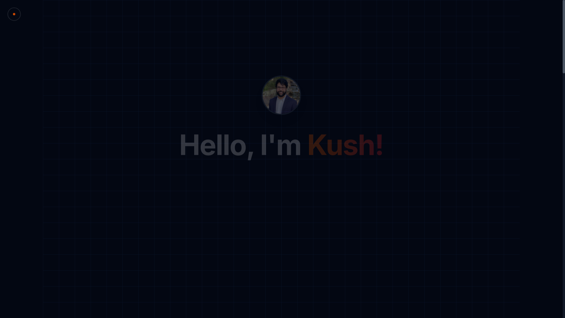 website screenshot of https://kushshah.dev/