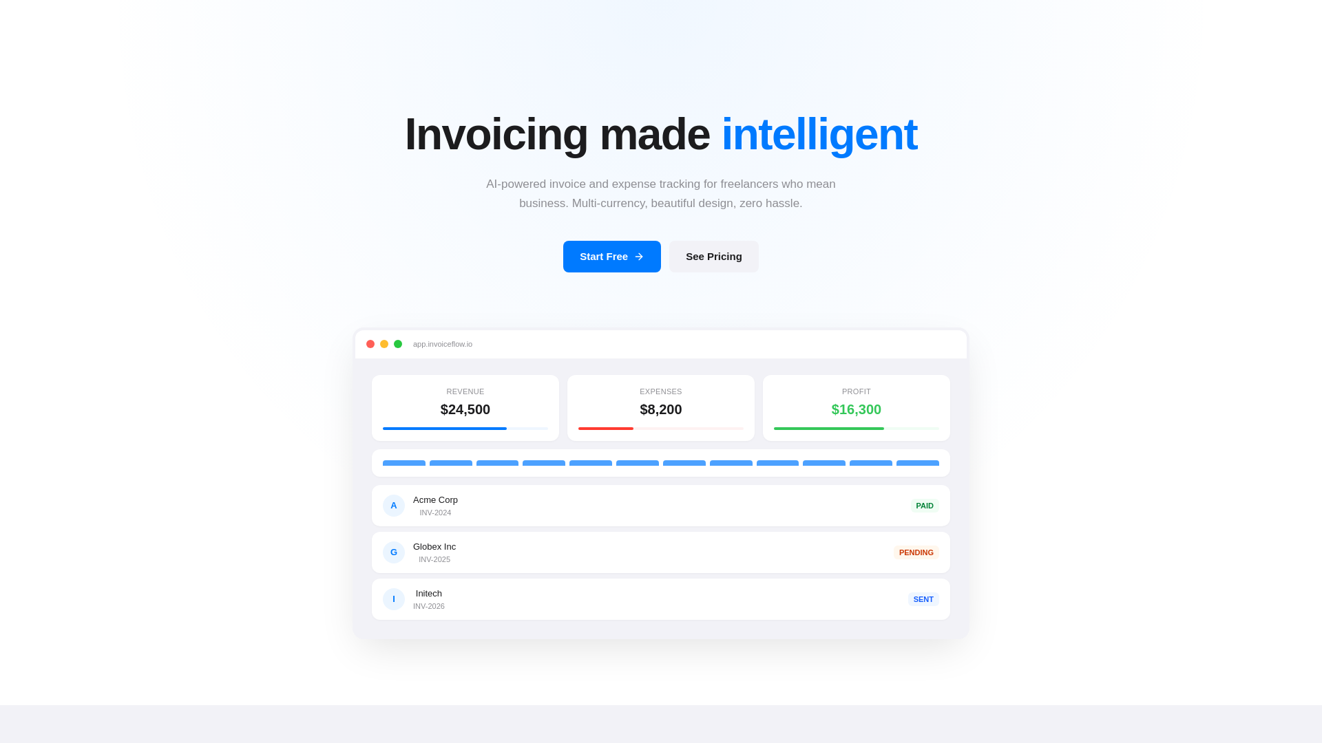 website screenshot of https://invoiceflow.store/