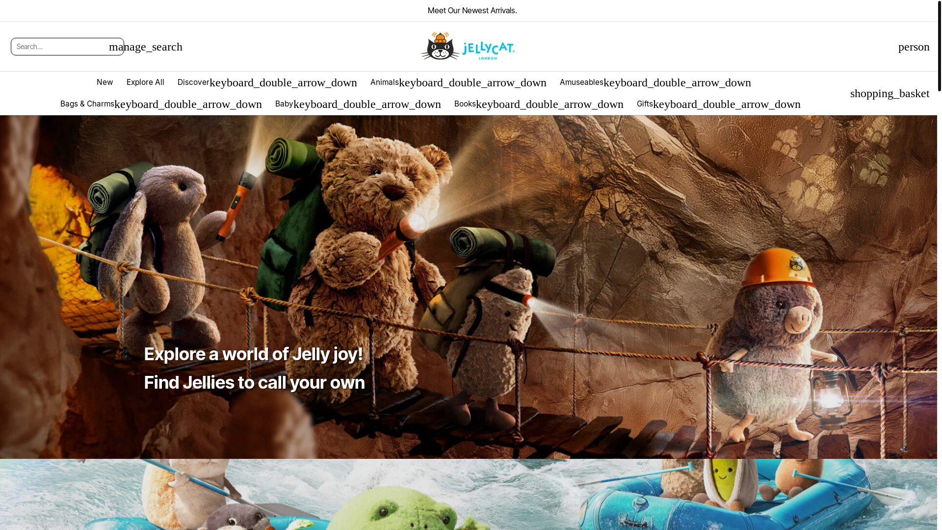website screenshot of https://jellycatoutlet.store/