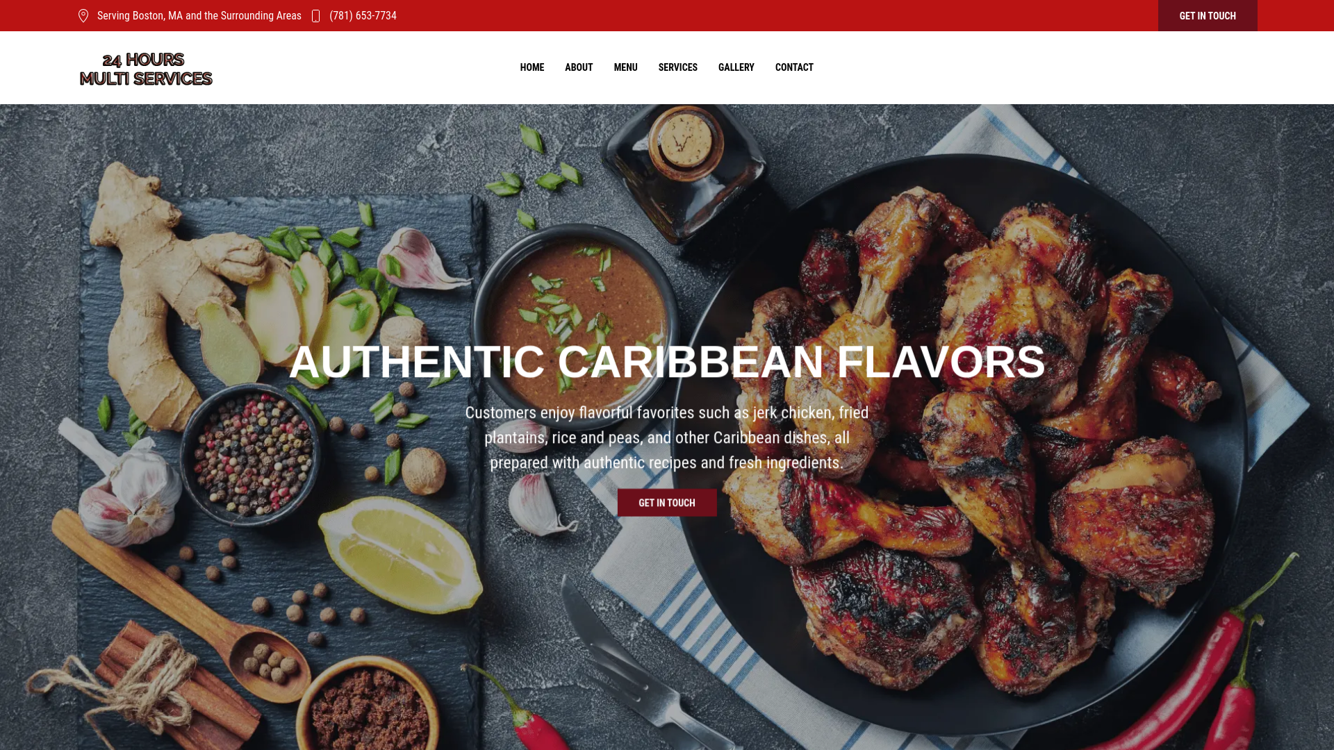 website screenshot of https://24hoursmultiservicesma.com