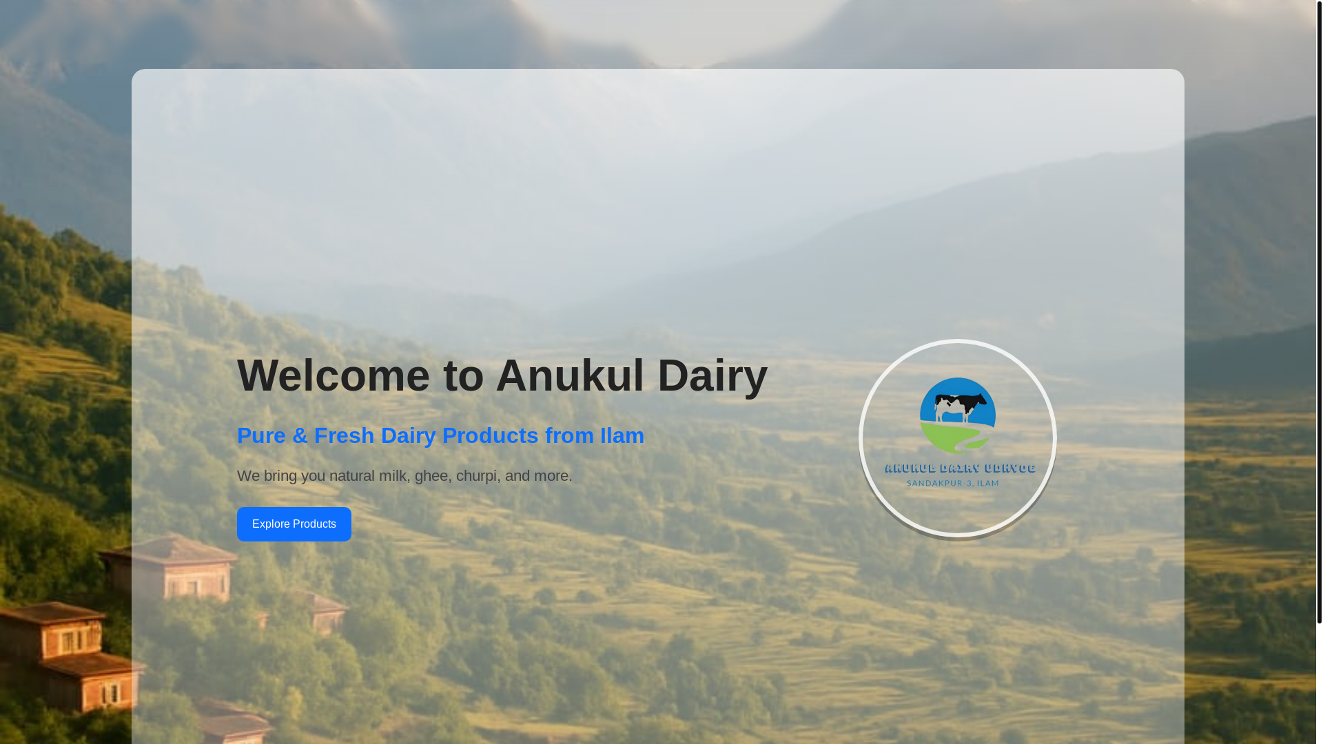 website screenshot of https://anukul-dairy.pages.dev/
