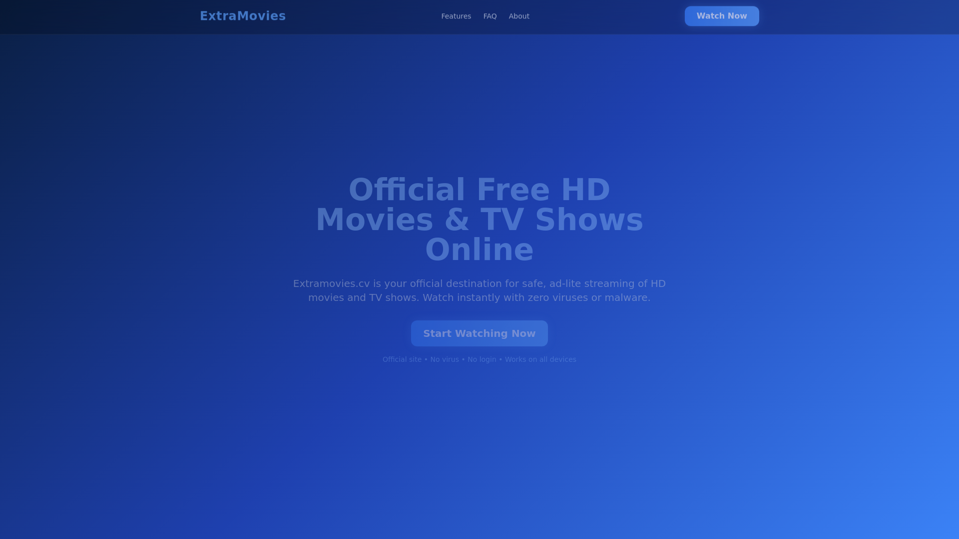 website screenshot of https://extramovies.cv