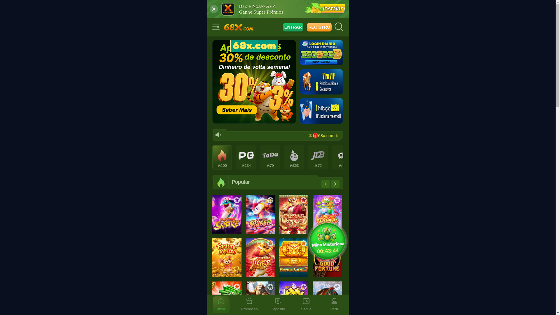 website screenshot of https://68x-com.com/